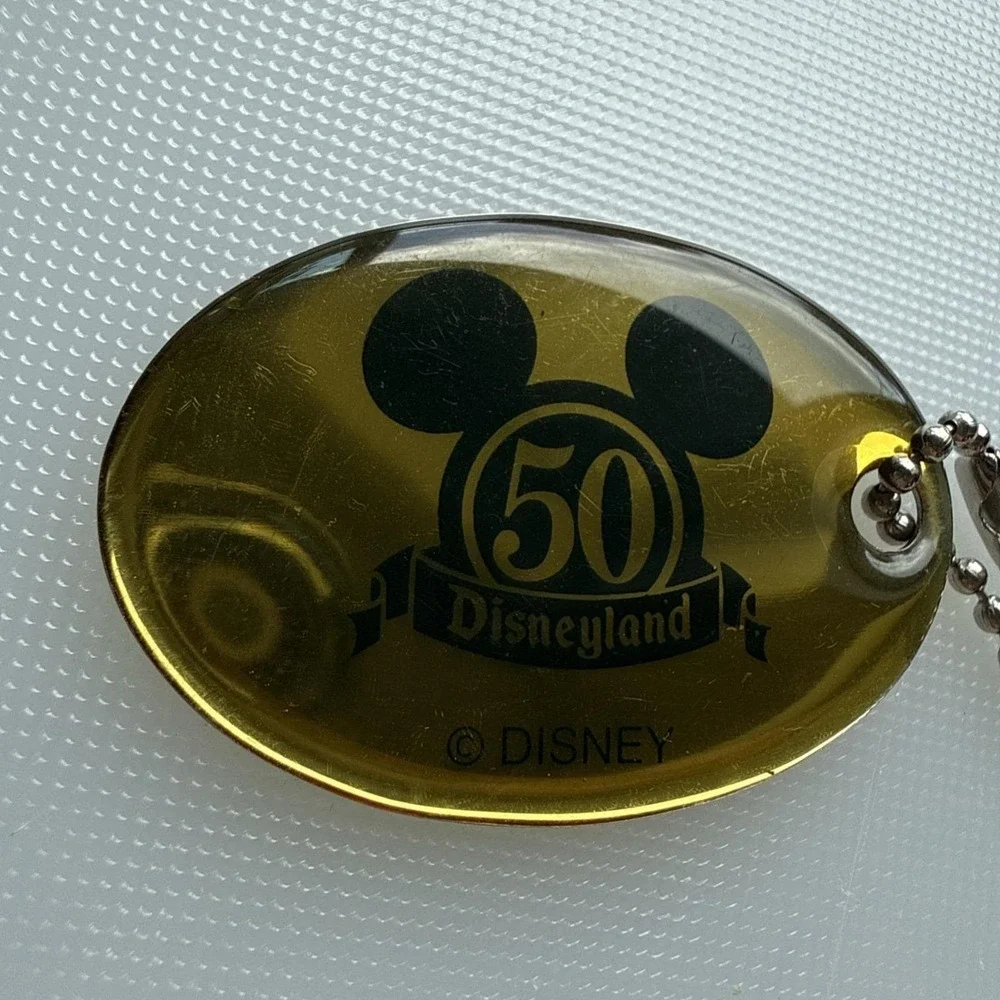 Disneyland Keychain 50th Anniversary Marquee Sign Retro Collection
